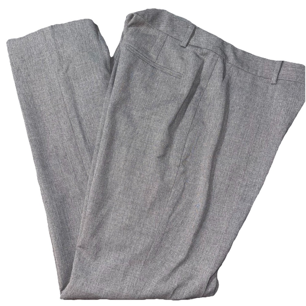 NWT Lauren Ralph Lauren Wool Blend Stretch Trouser Pants Gray Sz 10 Straight Leg - Picture 1 of 5